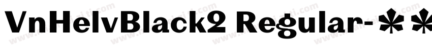 VnHelvBlack2 Regular字体转换